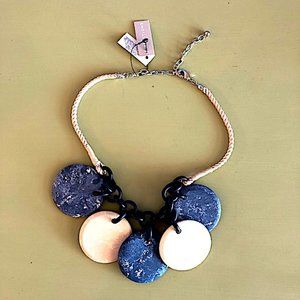 Chico's Blue & White Statement Necklace